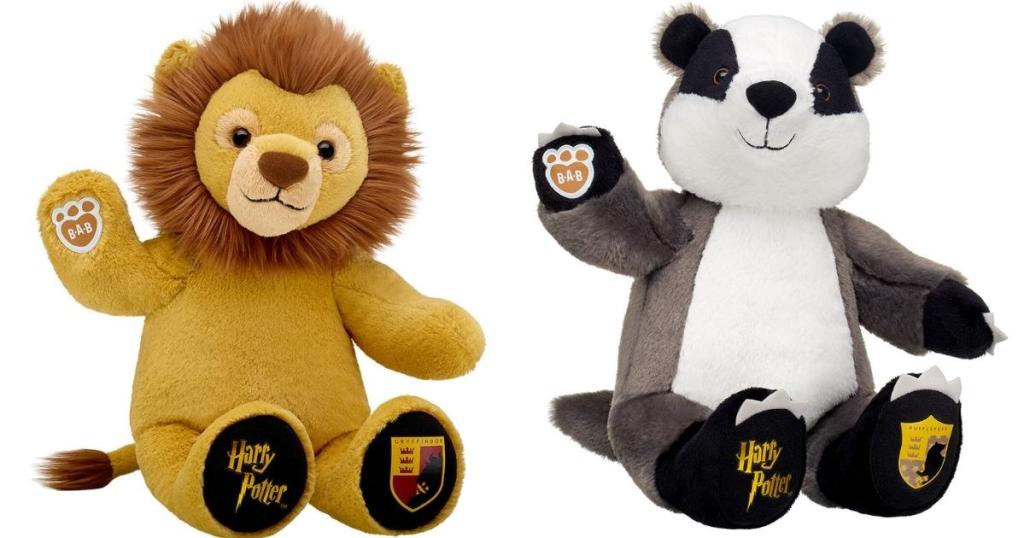 Harry Potter Hogwarts House Mascots - Gryffindor Lion and Hufflepuff Badger