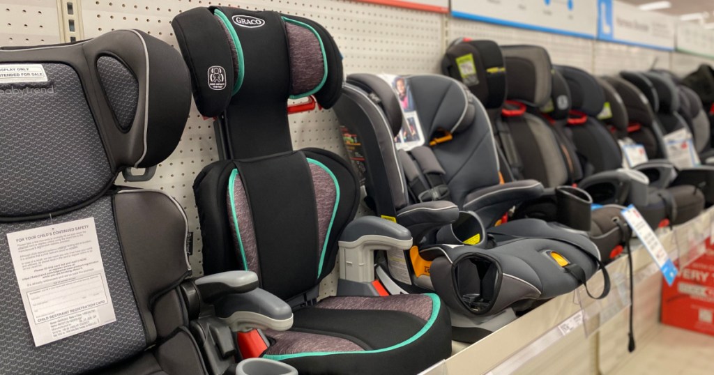 store display of car seats at target store