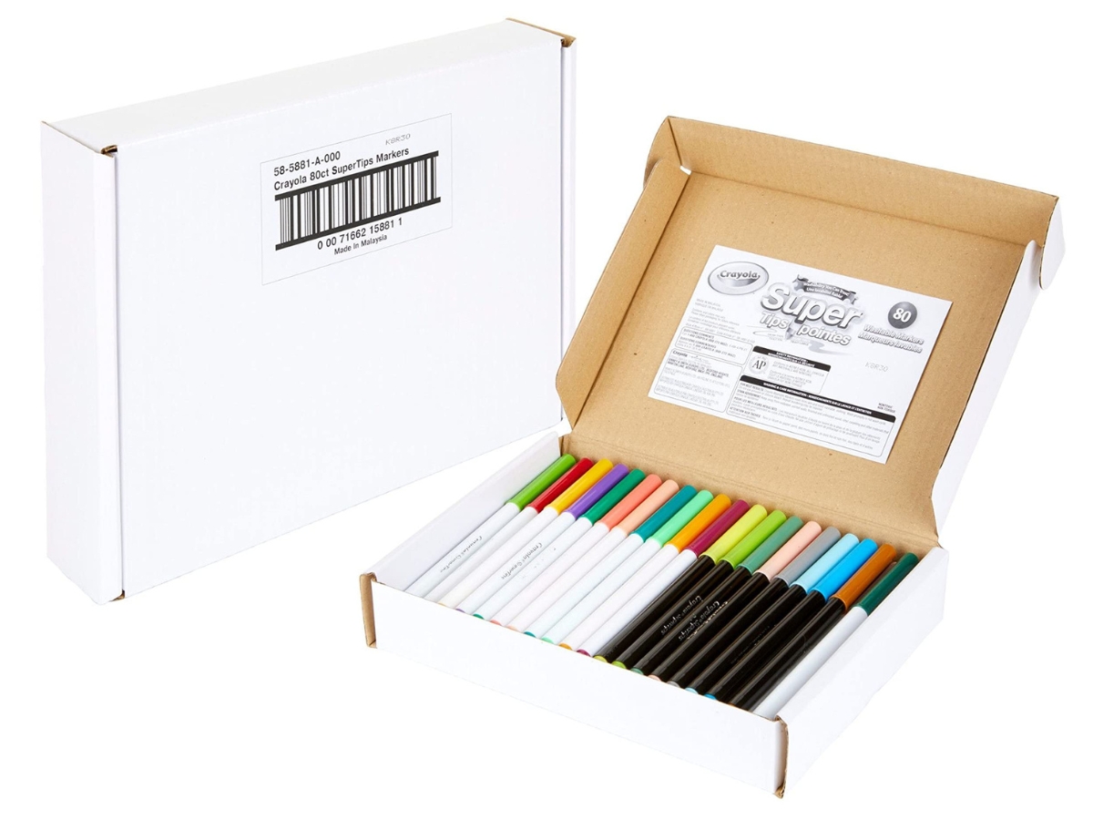 Crayola Supertip Markers w/ Scents 80-Count Box (Amazon Exclusive)