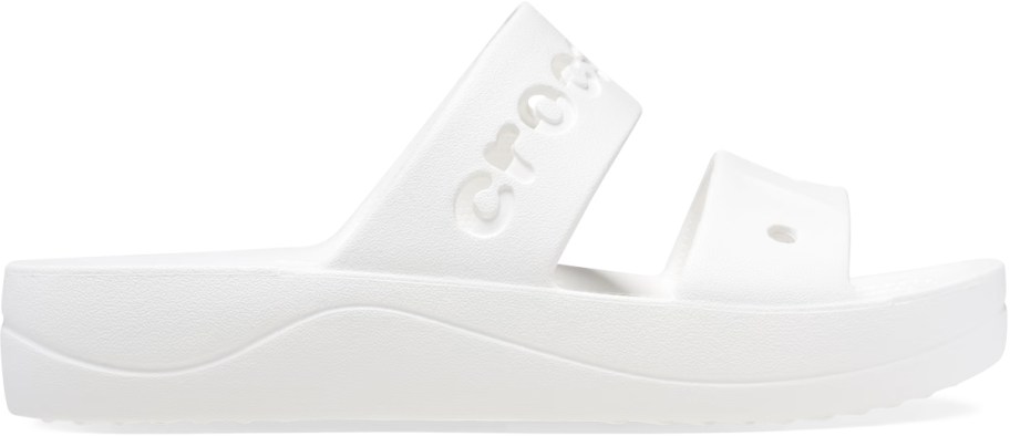 white crocs platform sandal