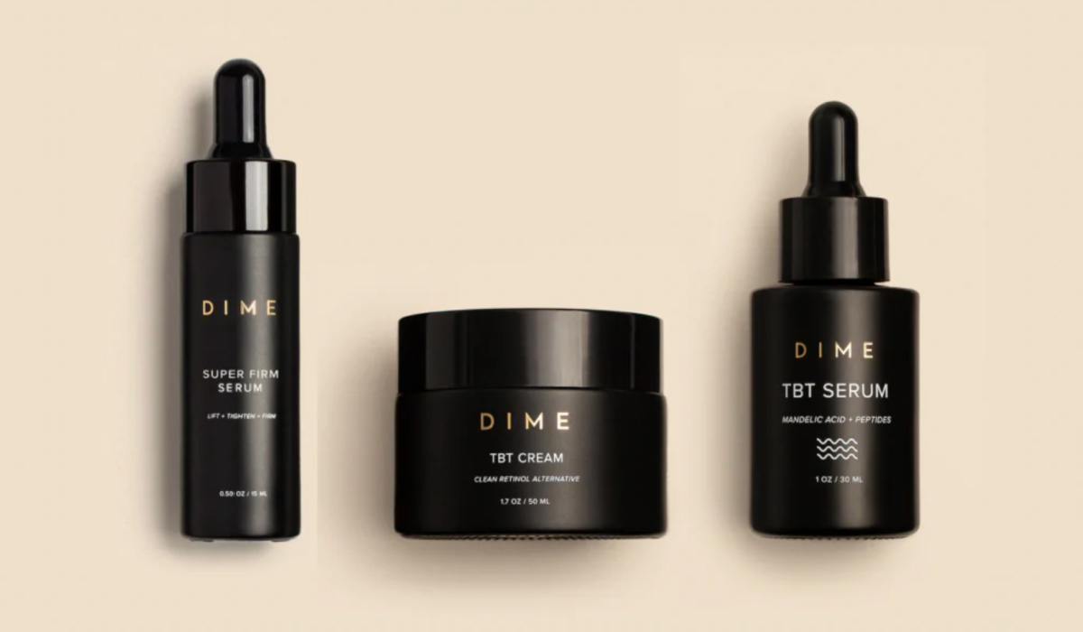 three skincare products from DIME beauty 