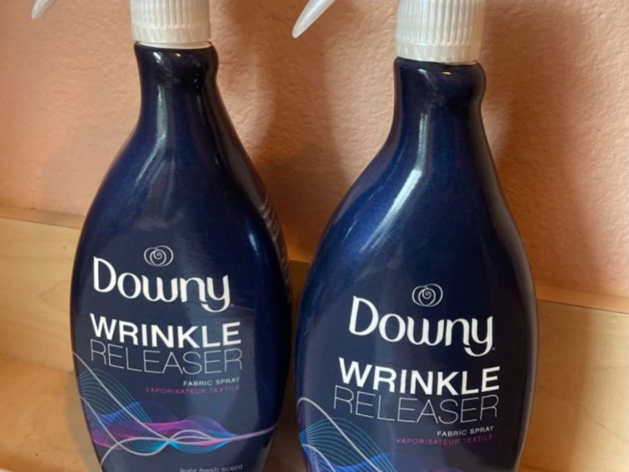 two bottles of downy wrinkle