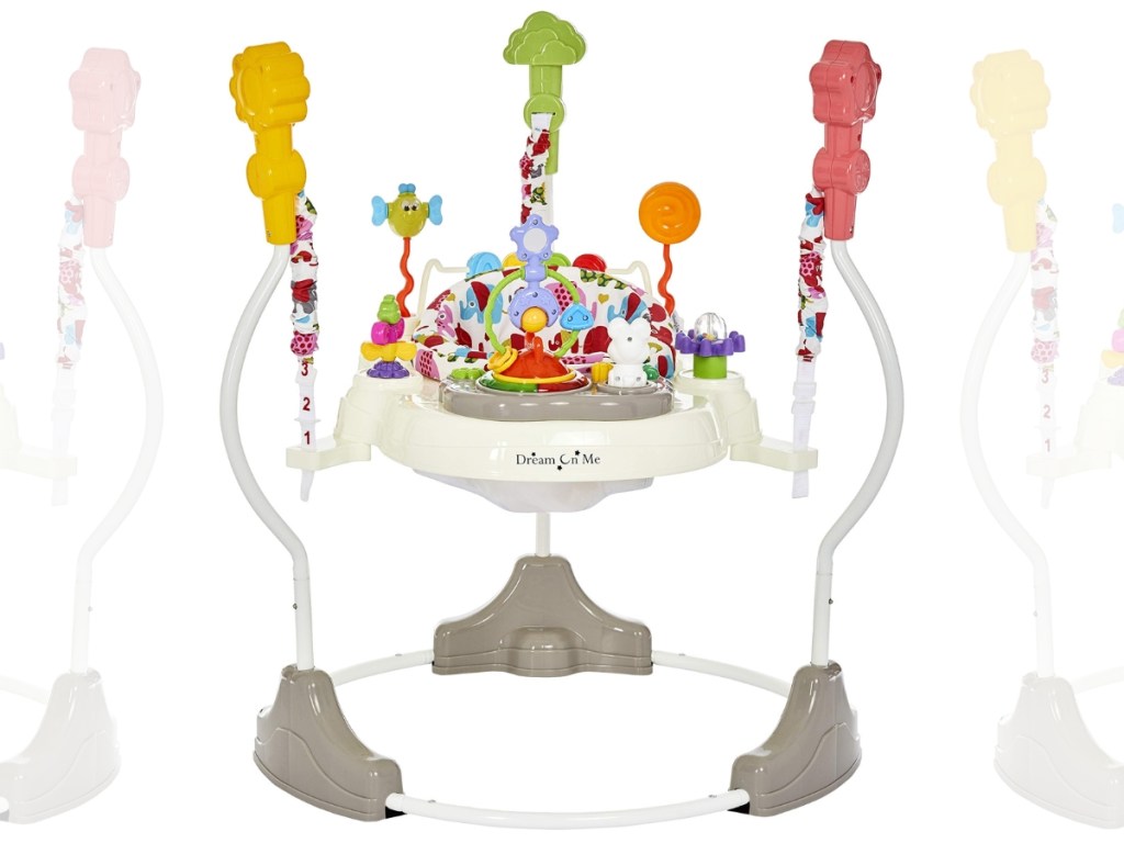 Dream On Me Zany 2-in-1 Baby Activity Center and Bouncer in Elephant Print