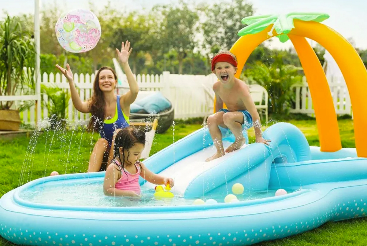 Inflatable Kids Pool w/ Slide Only $49.99 Shipped on Amazon (+ Use as a ...