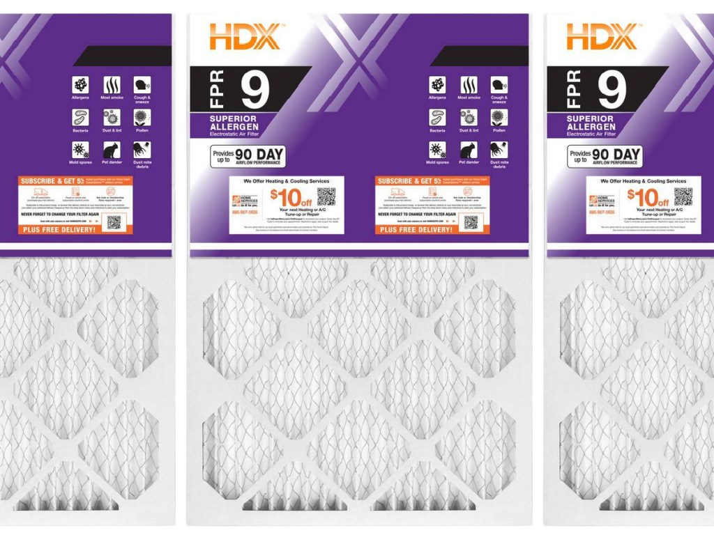 HDX Superior Pleated Air Filter FPR 9 (Case of 12)