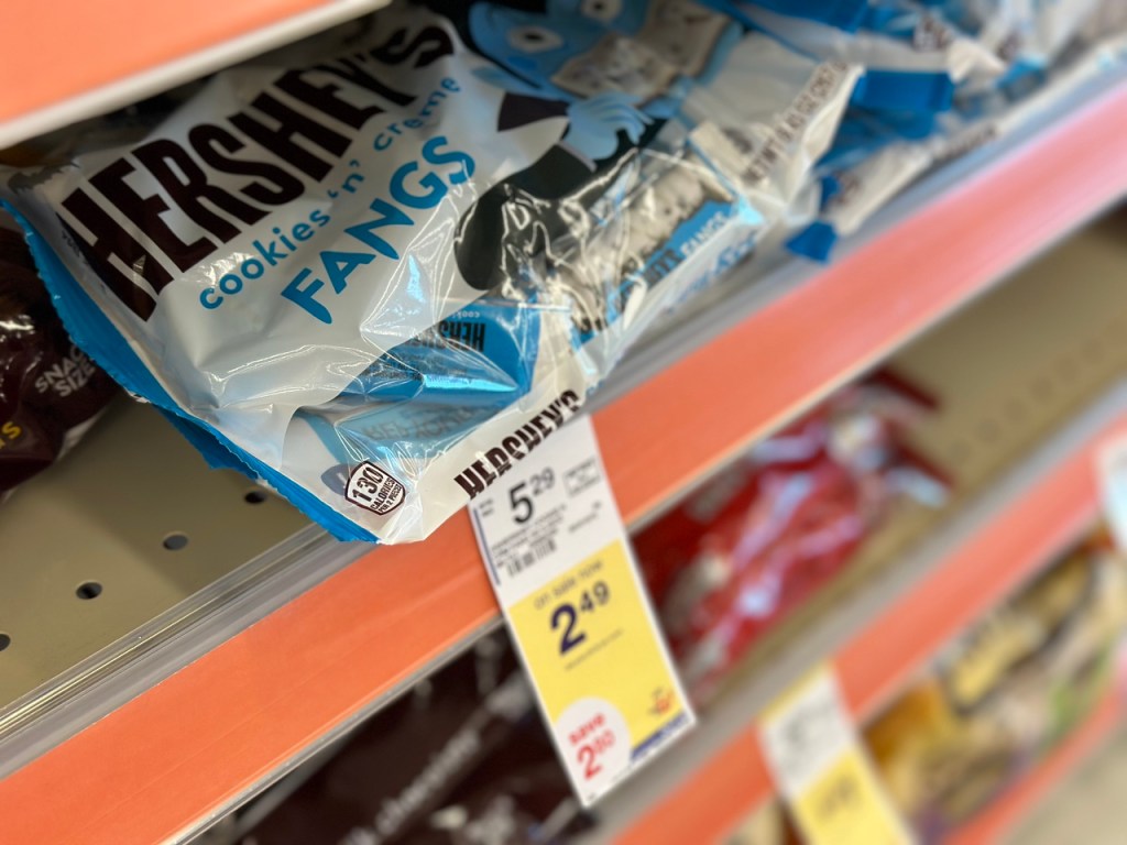 Hershey's Fangs candy on store shelf