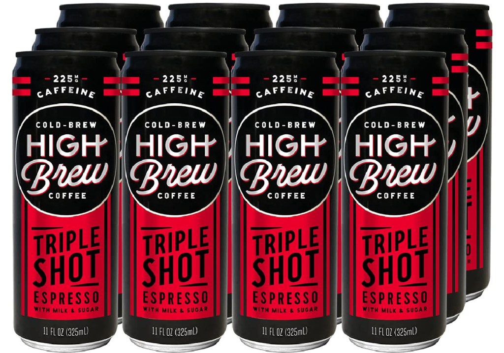 High Brew Cold Brew Espresso Triple Shot Coffee 11oz Cans 12-Pack