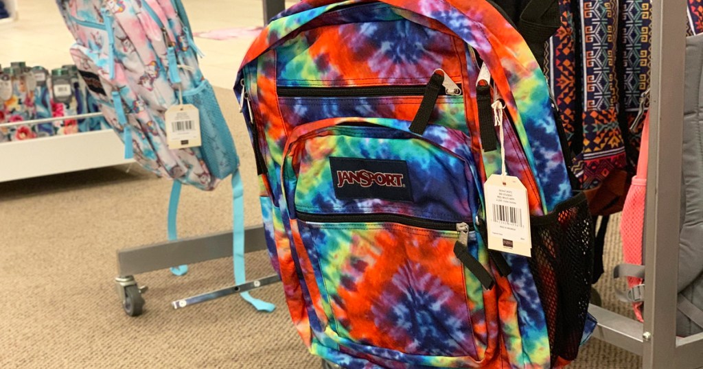 rainbow tie-dye jansport backpack