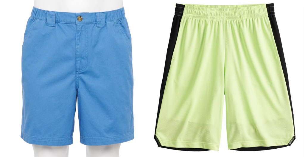 two pairs of mens shorts