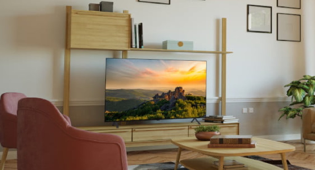 LG 55 smart TV with Dolby Vision in living room space