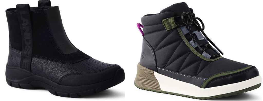 two womens winter boots