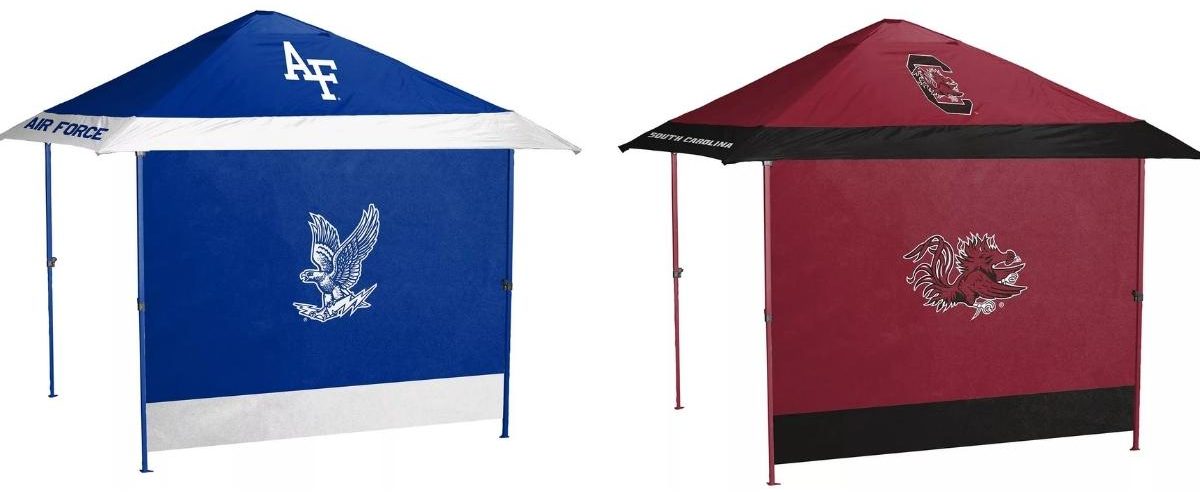 Logo Brands Officially Licensed NCAA Pagoda Tent Canopy w/ Colored Frame and Side Panel
