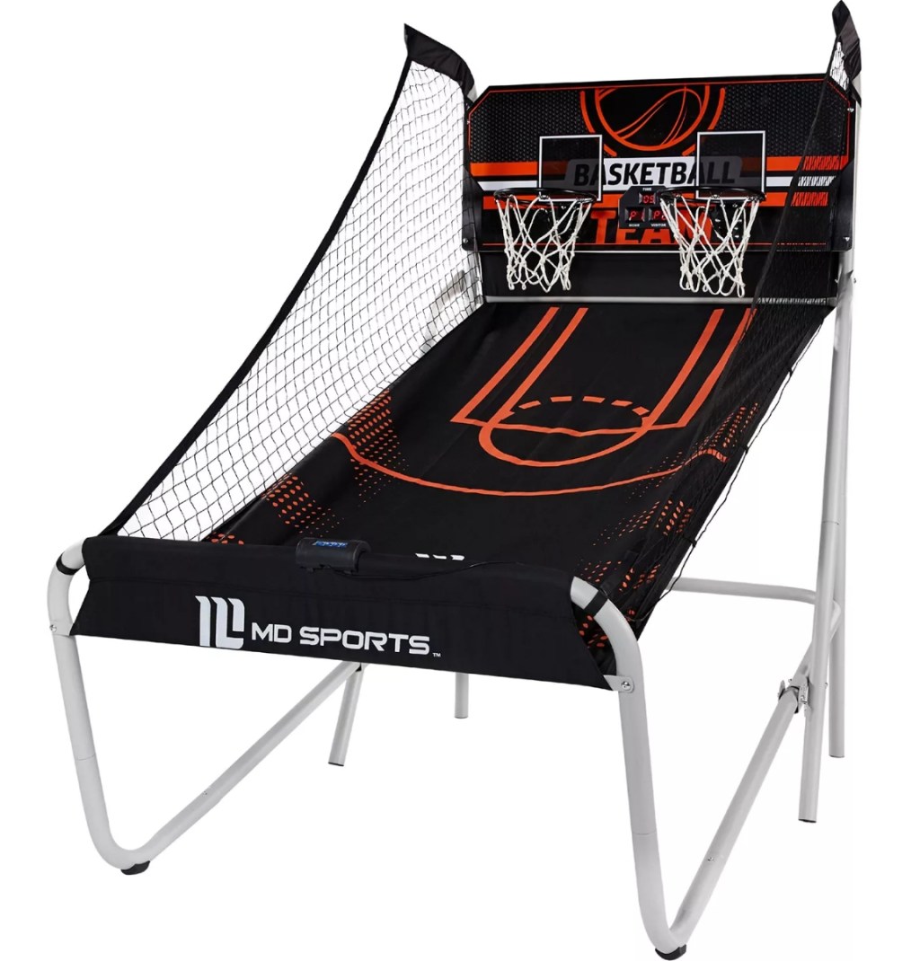 two person indoor basketball arcade game