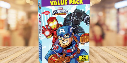 Marvel Avengers Fruit Snacks 22-Count Box Only $4 on Amazon (Just 19¢ Per Pouch)