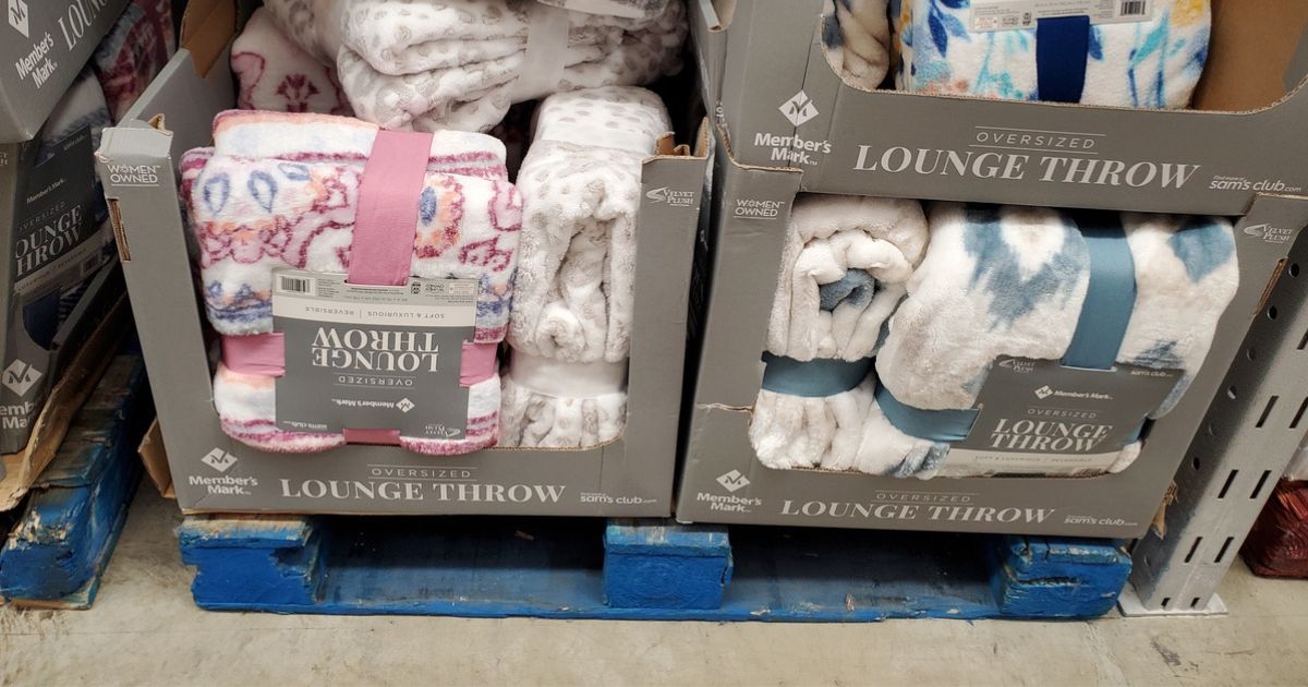 Sam's Club 60" x 70" Oversized Throw Blankets Only 9.98 (InStore