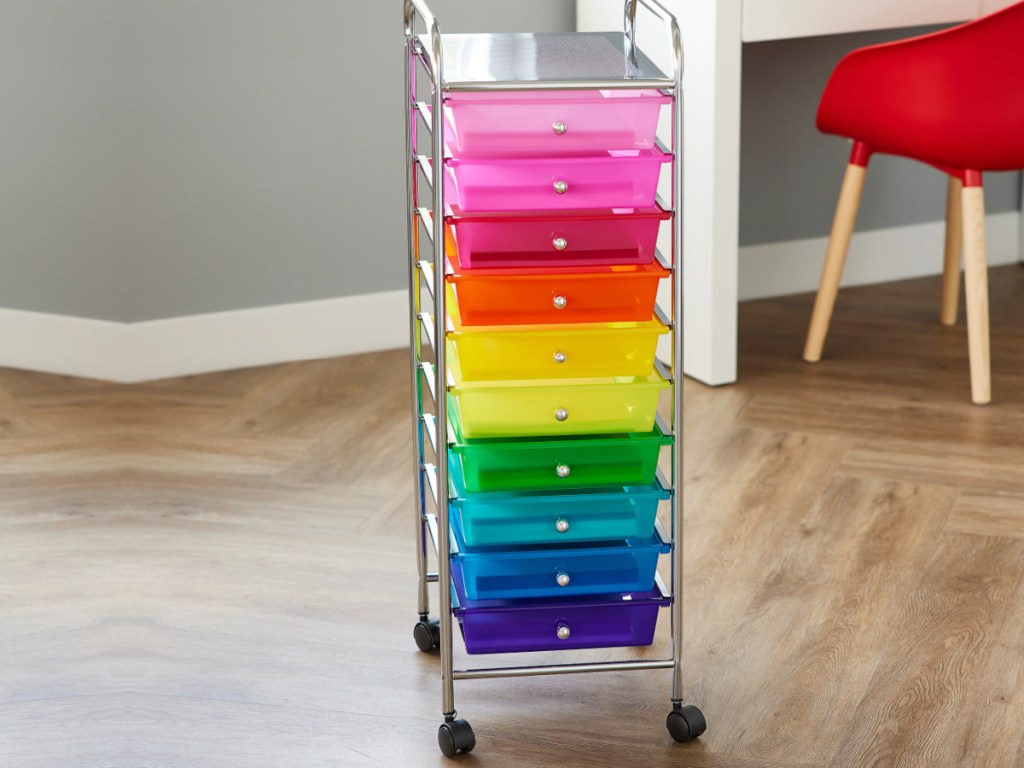 Michaels Colorful Storage Cart in office