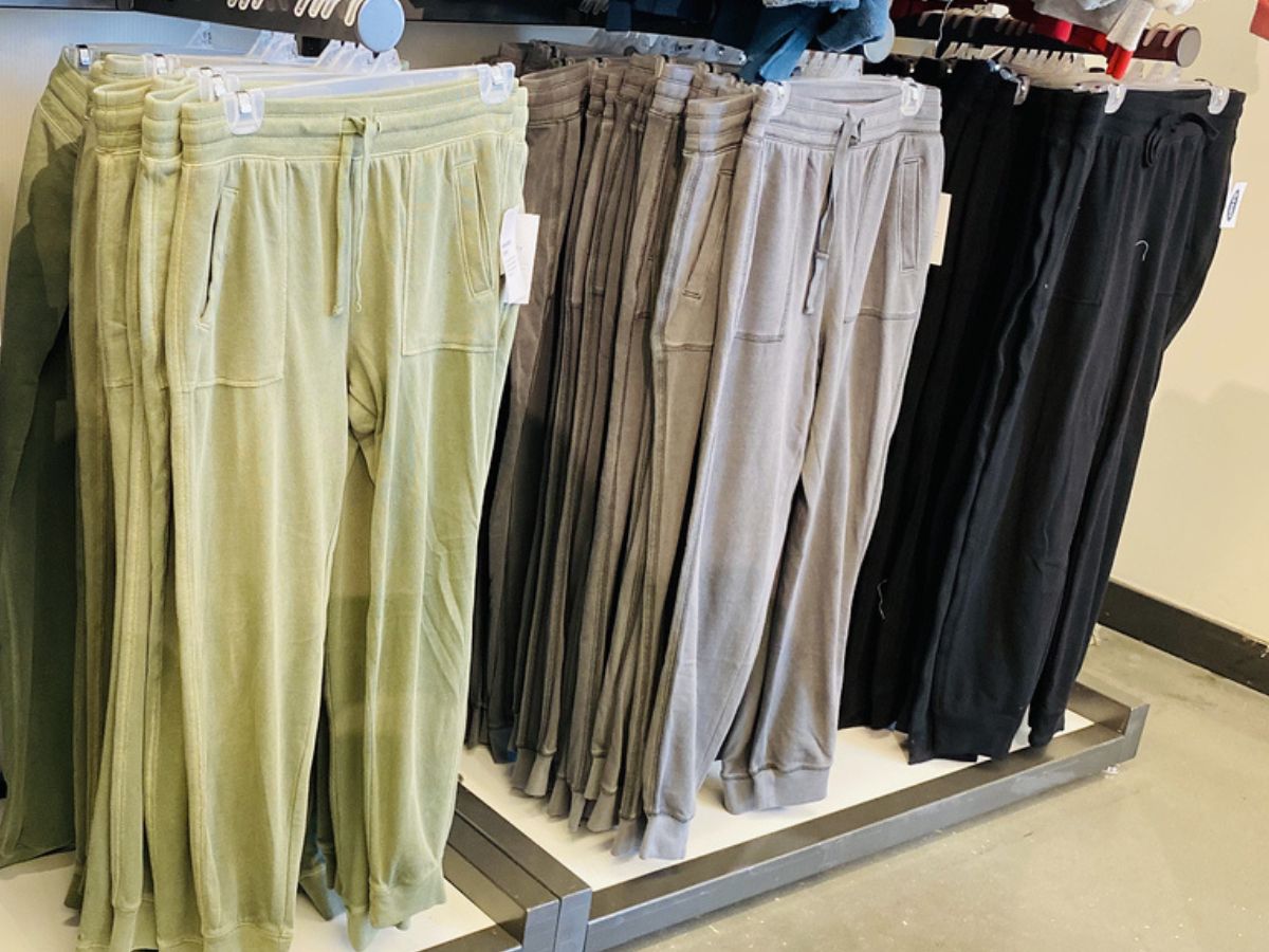Old Navy Women's Joggers hanging in store