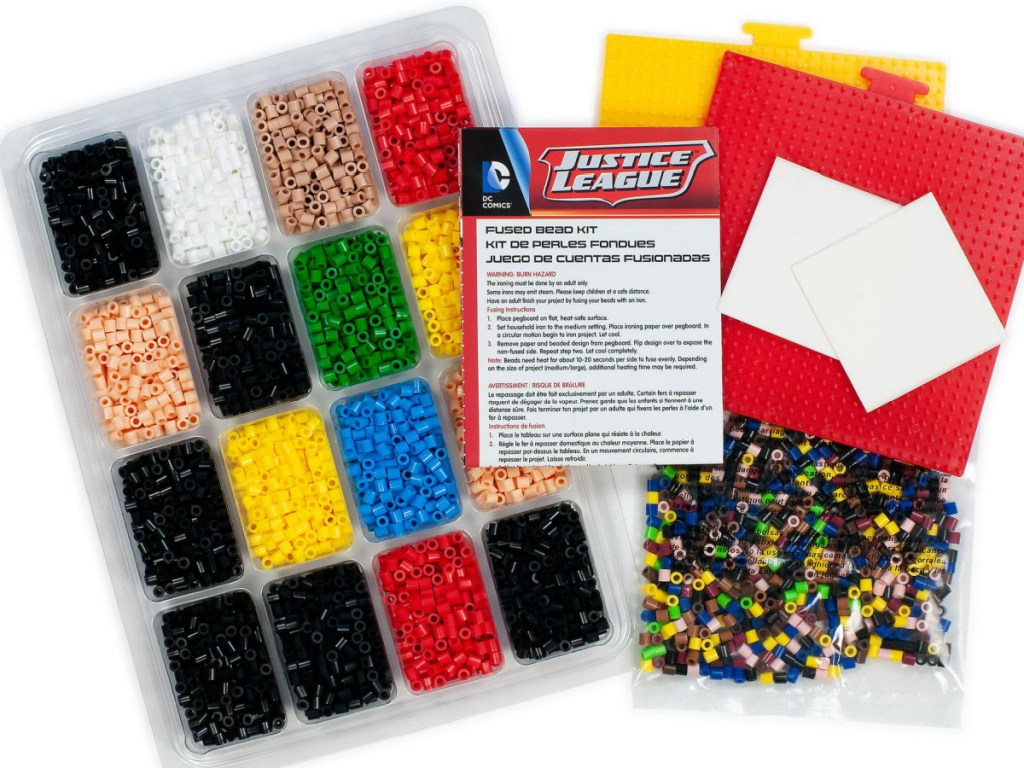 Perler Fused Bead Kit Deluxe Box Justice League