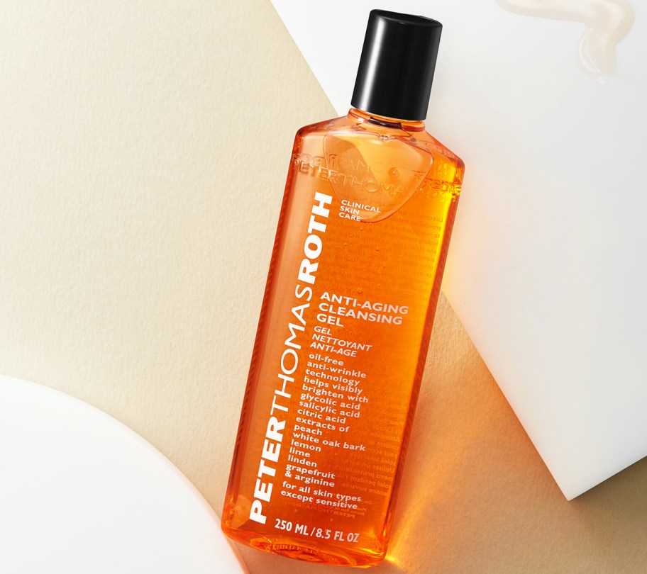 orange bottle of Peter Thomas Roth Anti-Aging Cleansing Gel