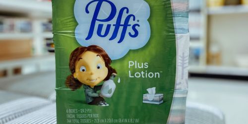 Puffs Plus Lotion Tissues 8-Pack Just $10.77 Shipped on Amazon (Only $1.34 Per Family Size Box)