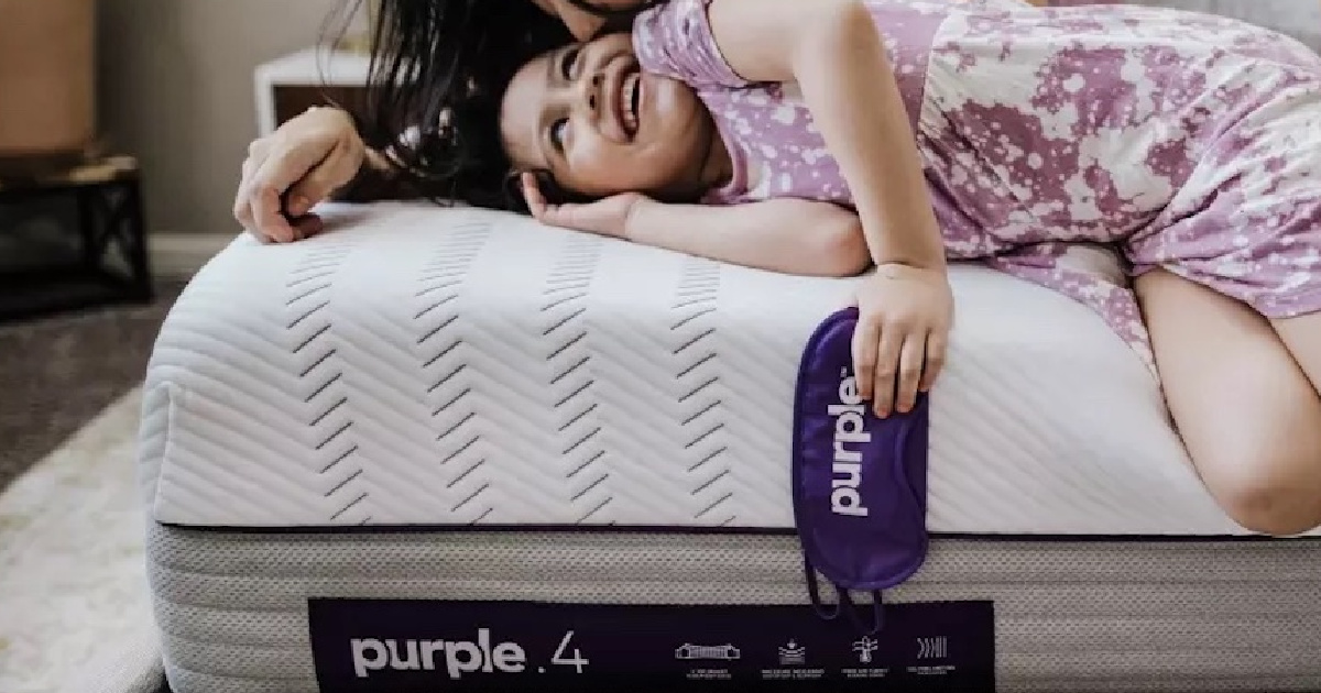 mom and daughter on Purple Mattress