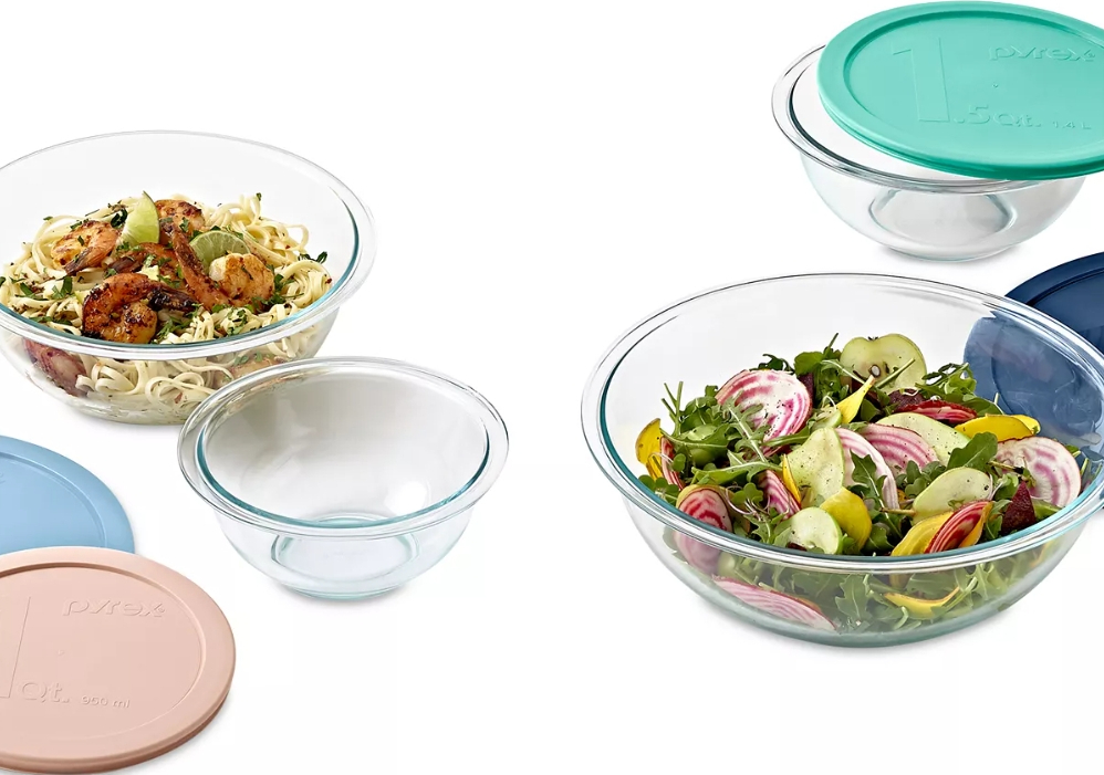 8 piece outlet pyrex bowl set