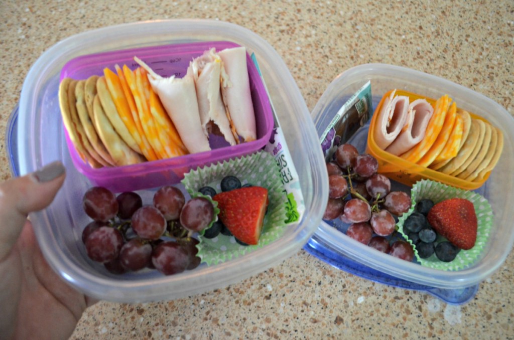 Prepping school lunches ahead of time by making diy lunchables