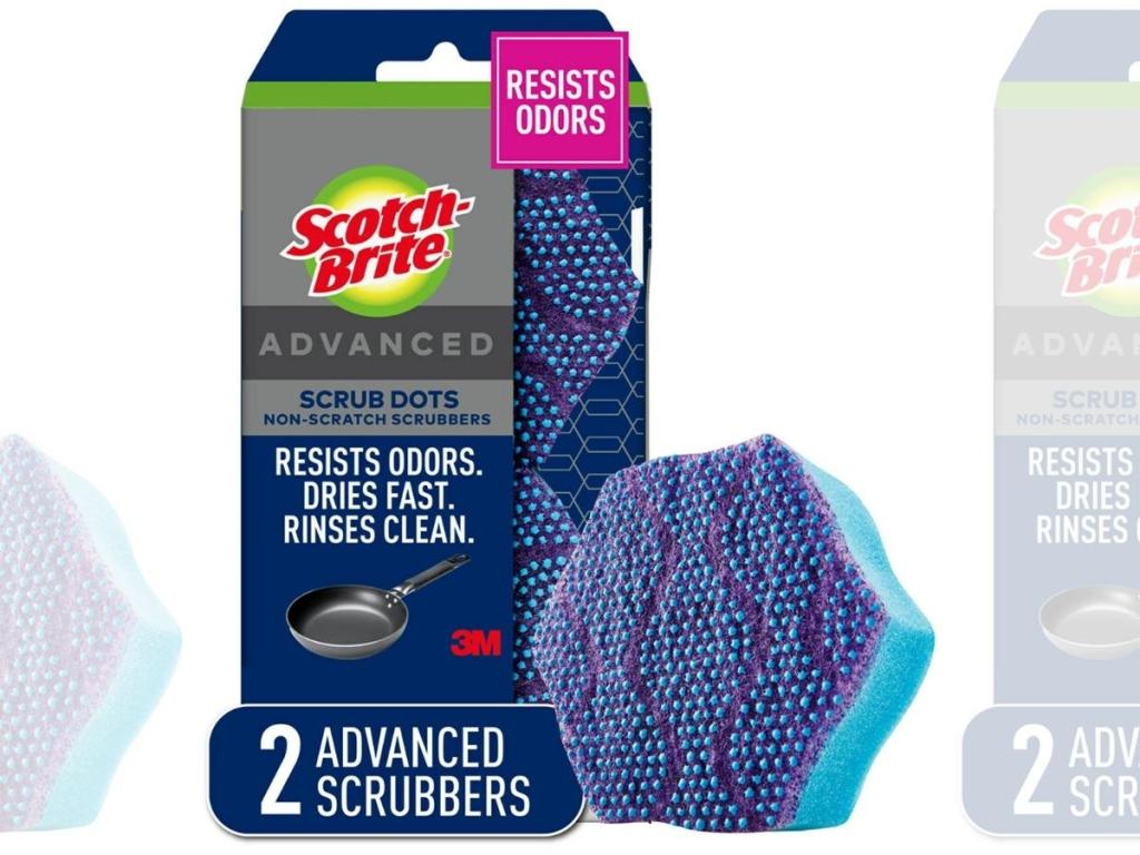 Scotch-Brite Scrub Dots Advanced Non-Scratch Scrubbers 2-Pack
