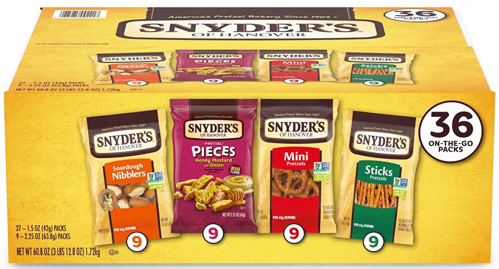 box of synders pretzels