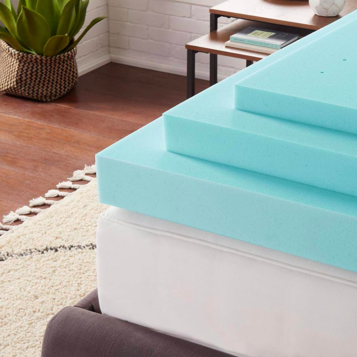 StyleWell 2,3, and 4 inch Gel Infused Memory Foam Mattress Toppers in size Twin