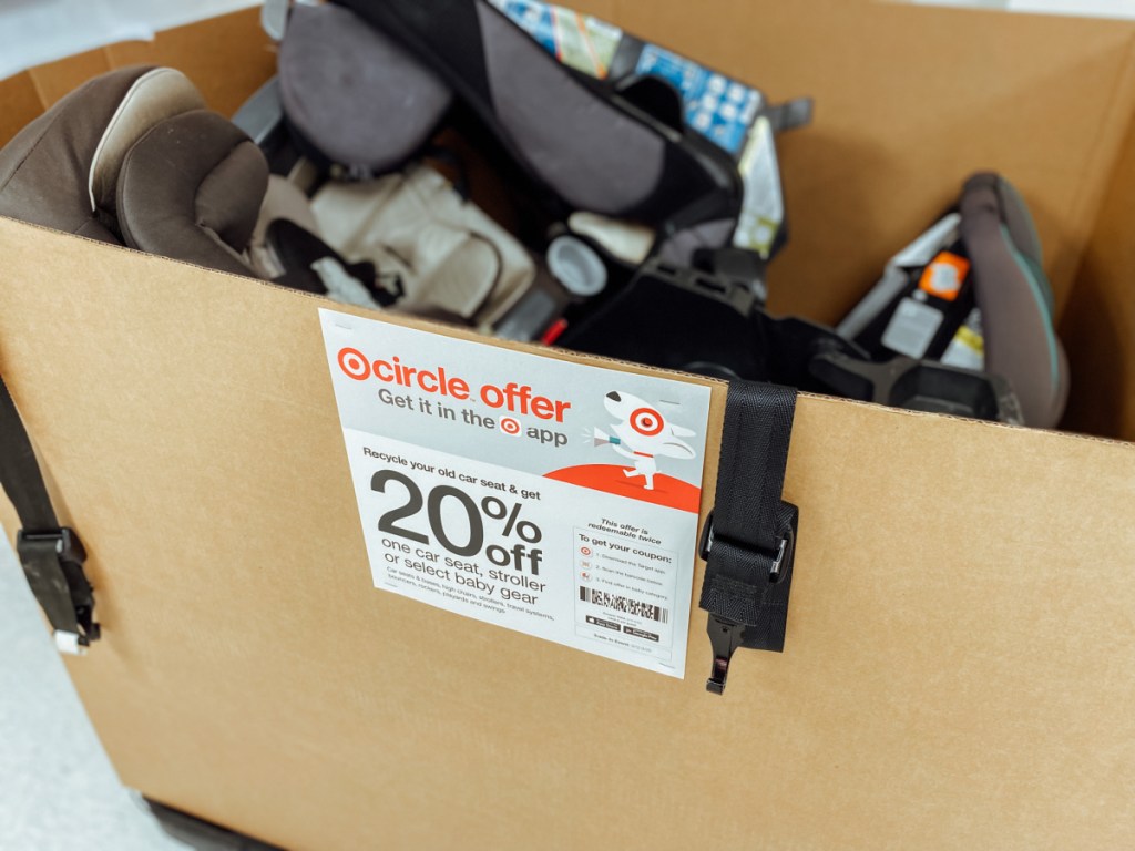 box for recycling car seats at Target