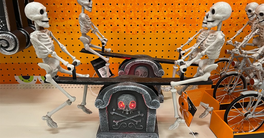 Target halloween decor skeletons