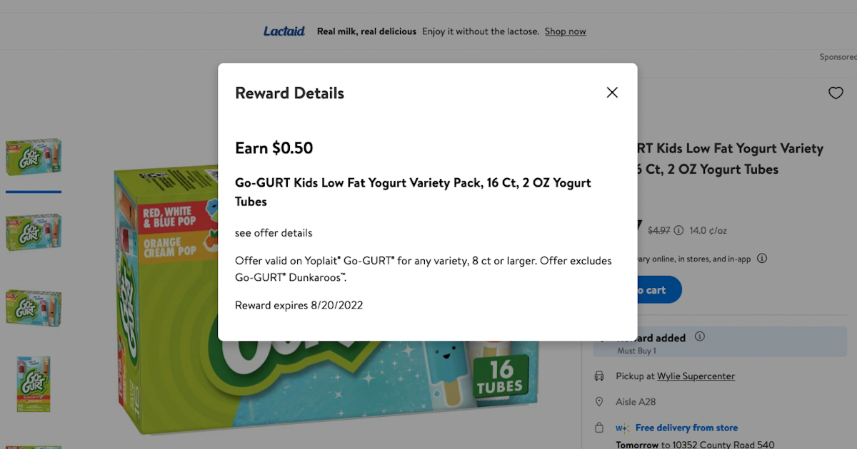 Walmart Rewards is a benefit of a Walmart Plus membership