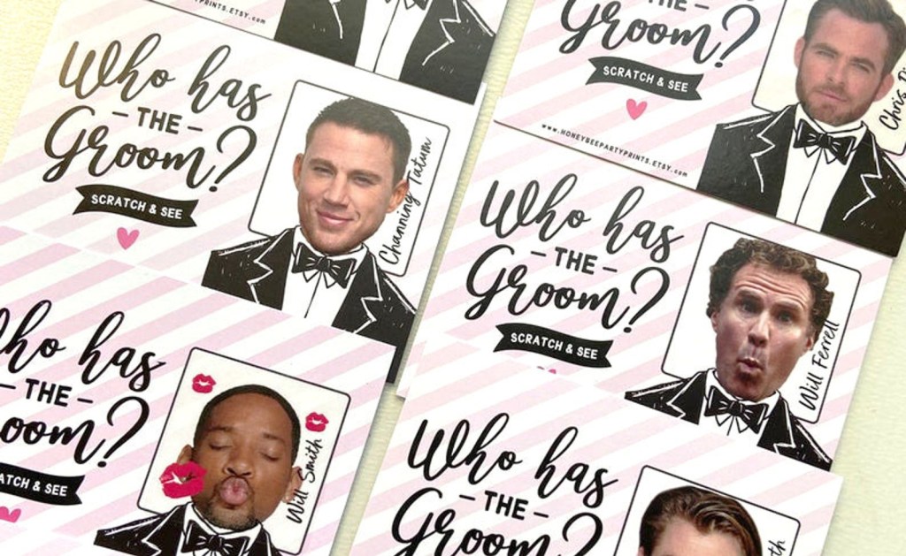 bridal shower games - who has the groom