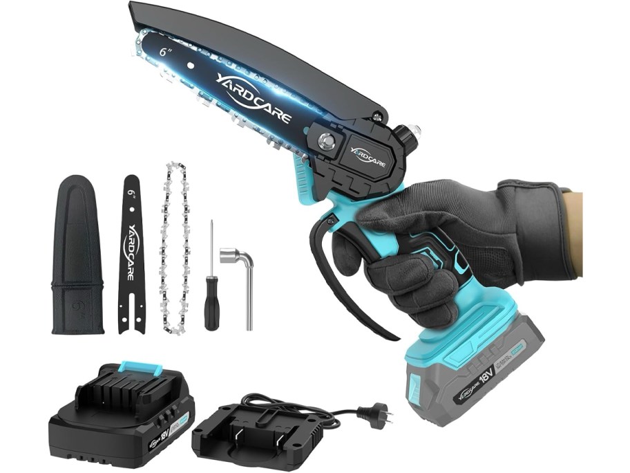Yardcare 6in Mini Cordless Chainsaw 
