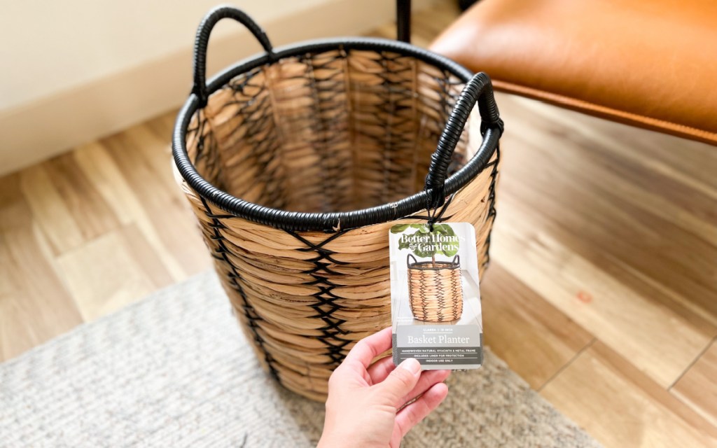 rattan basket with handles