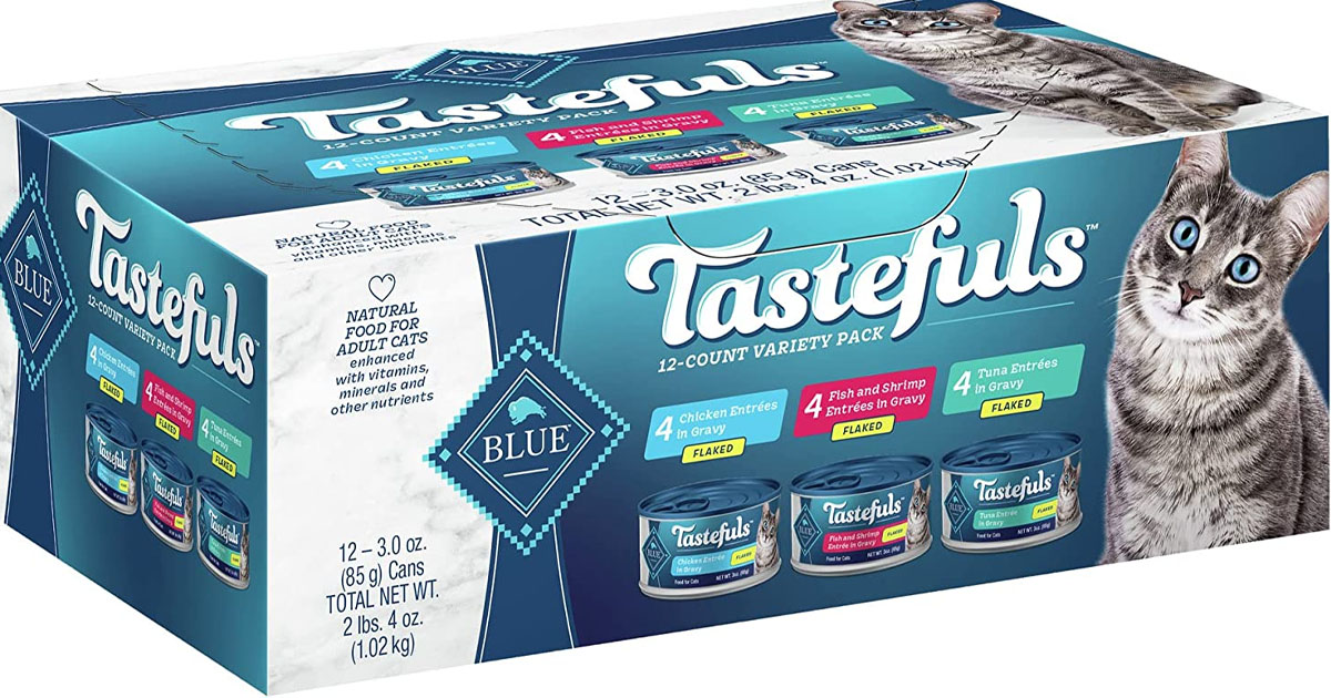 blue buffalo tastefuls wet cat food variety pack 12 count