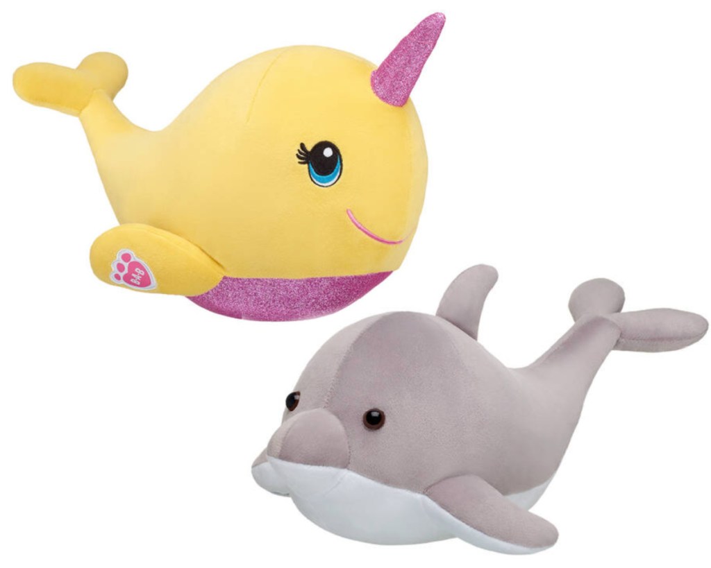 narwhal and dolphon plush