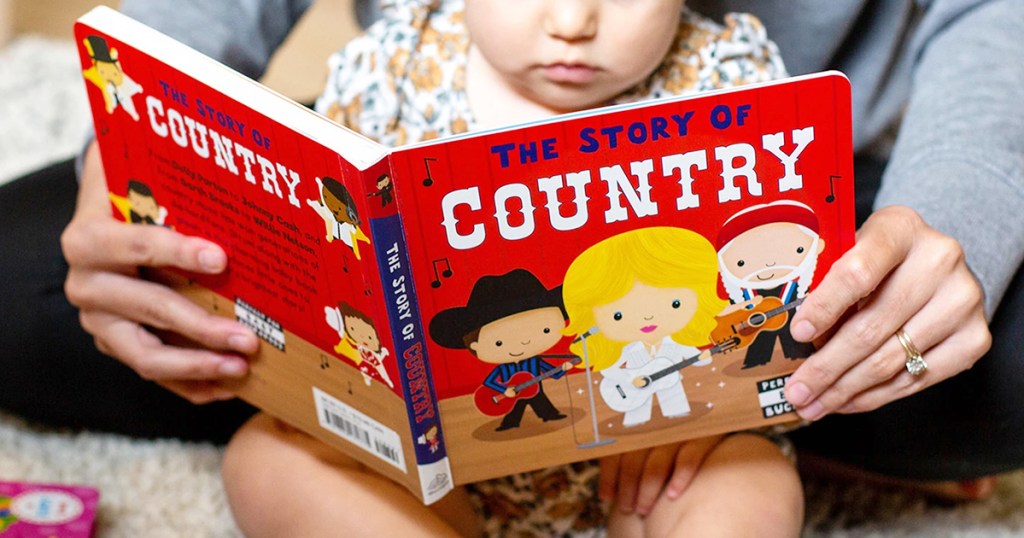 baby reading country book