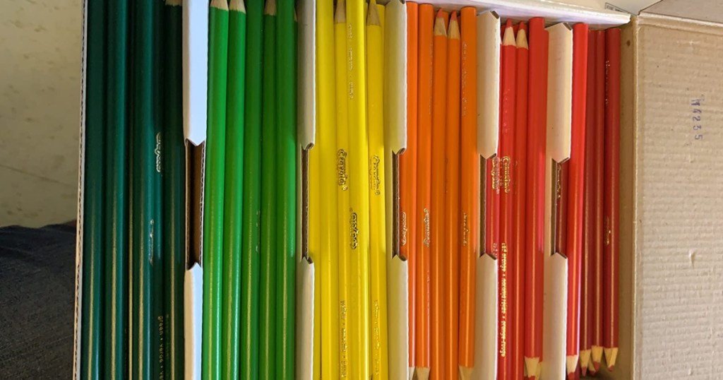 classroom set of colored pencils