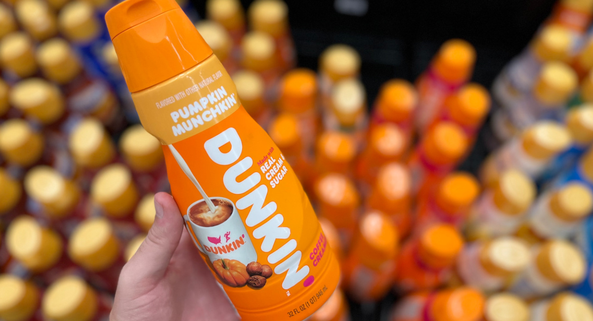 NEW Dunkin’ Pumpkin Munchkin Coffee Creamer Now Available