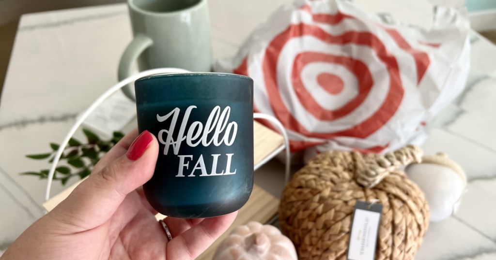 target fall table decor finds on the counter