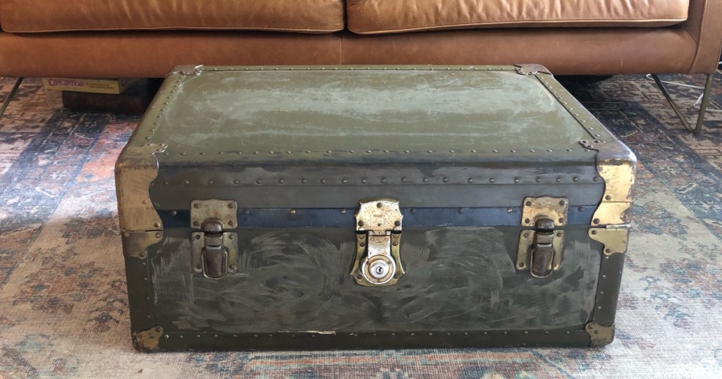 antique chest on floor