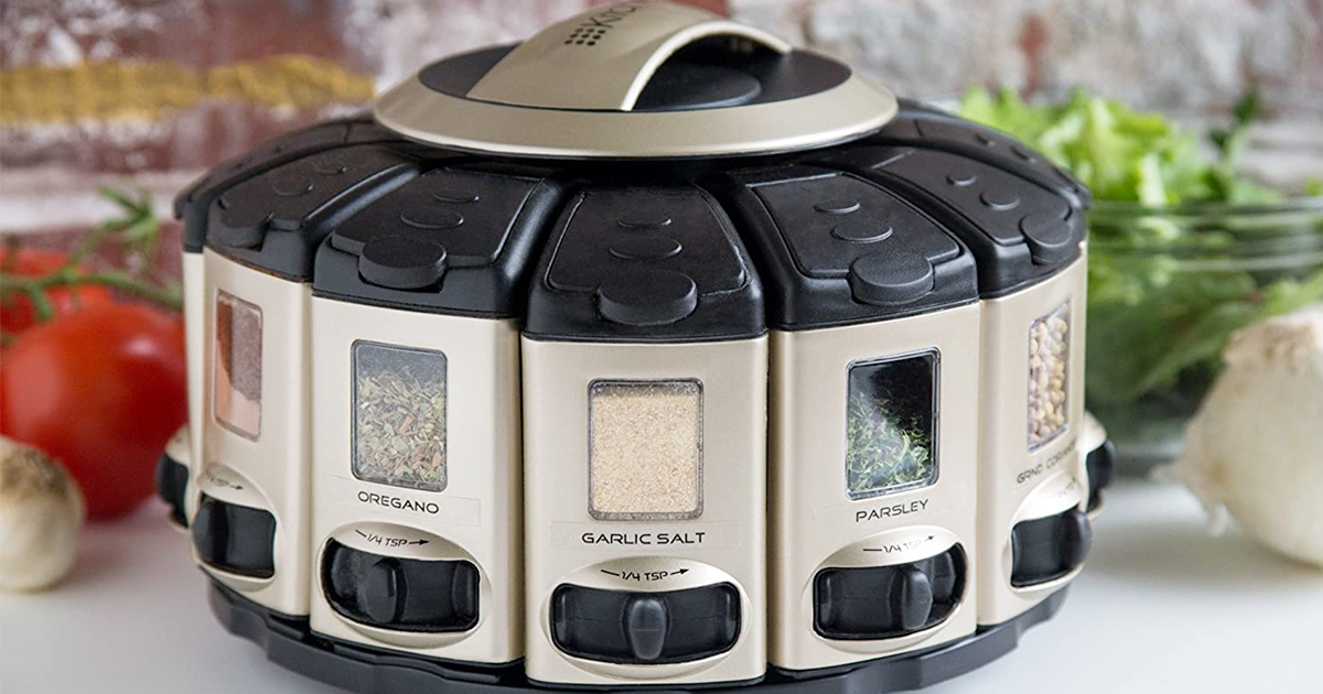 Spice Carousel w/ Auto-Measure Lids Just $26.61 Shipped on  (Reg.  $46), No Measuring Required