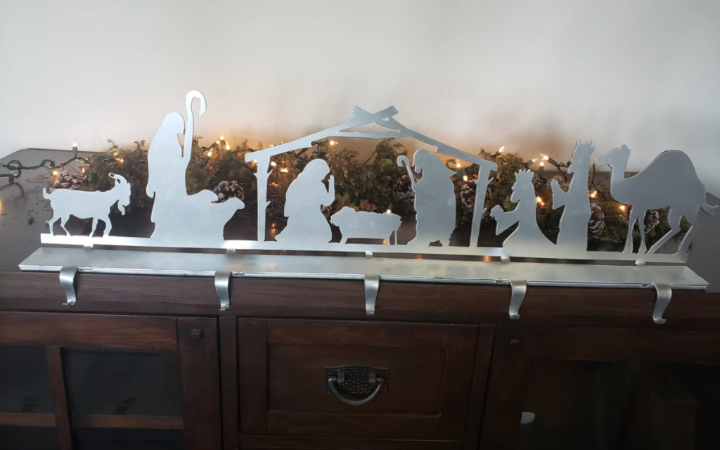 nativity stocking hanger