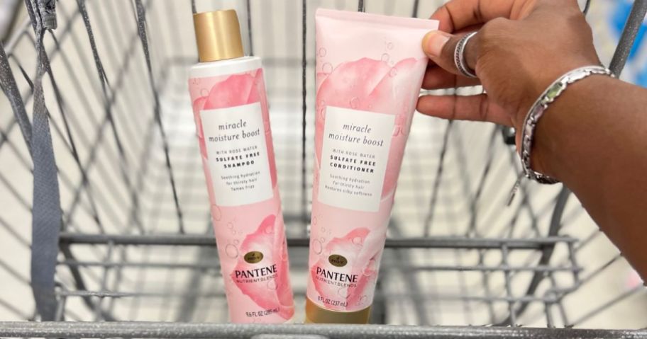 Pantene Nutrient Blends Miracle Moisture Boost Rose Water Shampoo & Conditioner in cart in store
