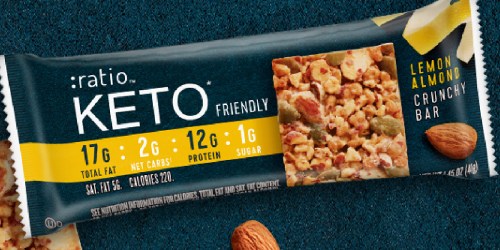 Ratio Keto Friendly Bars 12-Pack Only $12.70 on Amazon (Regularly $21)