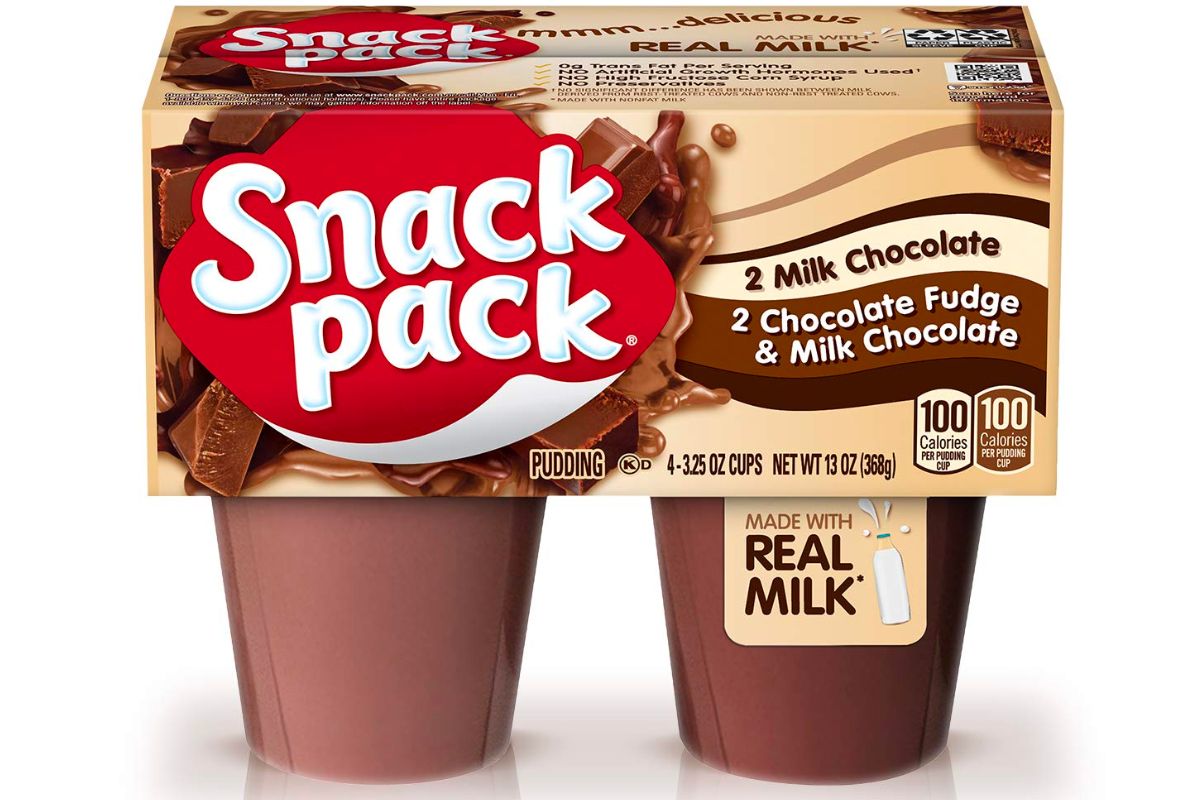 snack pack chocolate and chocolate flavored pudding 4 pack
