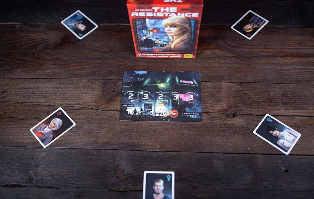 the resistance board game on wood table