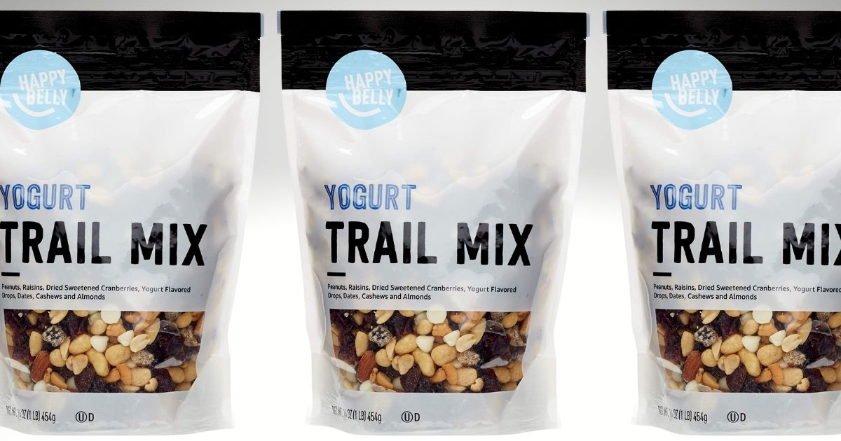3 bags happy belly yogurt trail mix
